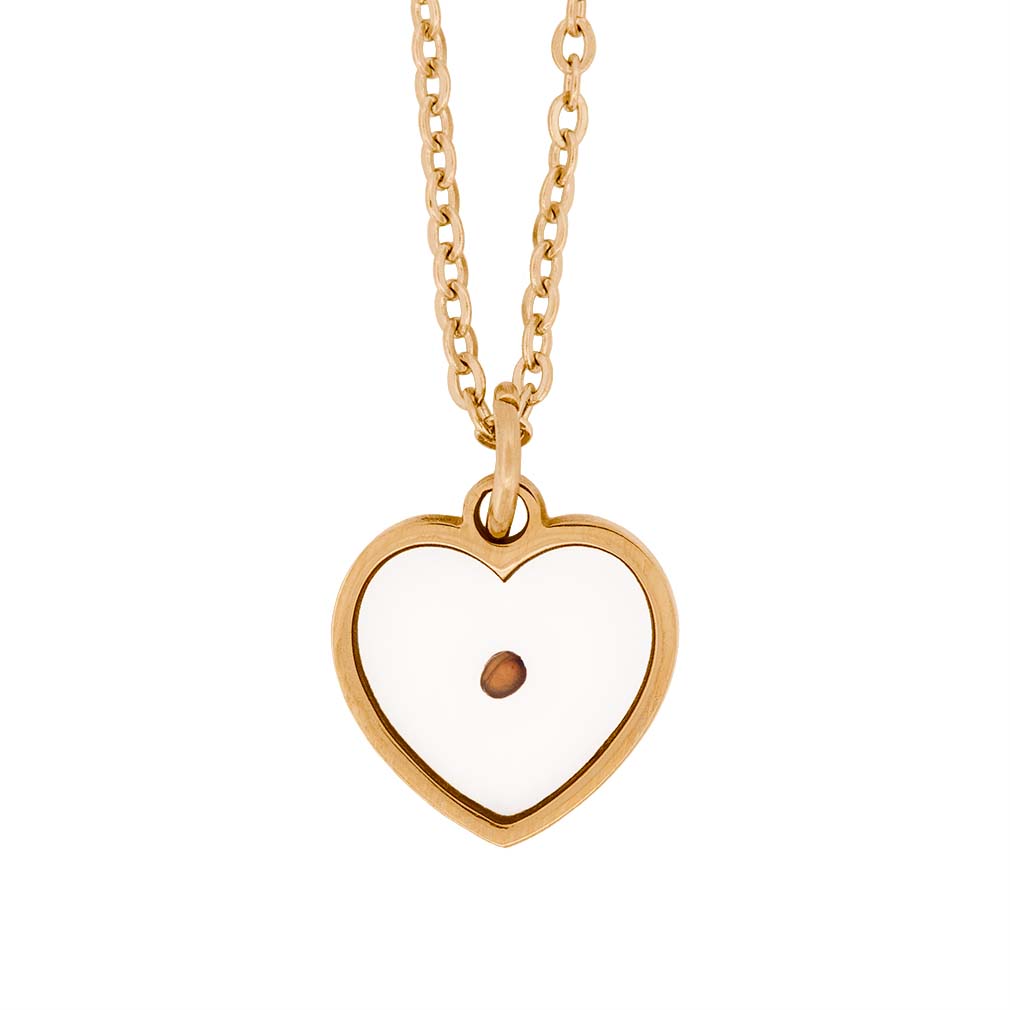 Heart Mustard Seed Necklace - LDP-MSEED-HRT