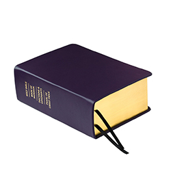 Pre-Made Hand-Bound Genuine Leather Quad - Violet, Black Ribbons violet lds scriptures, purple quad, violet quad, purple lds scriptures