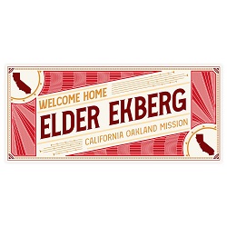 Sunburst Missionary Welcome Home Banner lds missionary banner, lds missionary welcome home banner, lds missionary welcome home sign, sister missionary banner, sister missionary welcome home banner