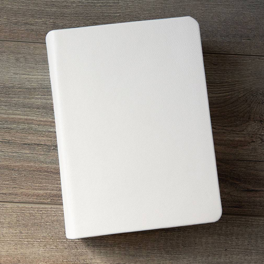 Hand-Bound Genuine Leather Quad - White - LDP-HB-RQ-WHT