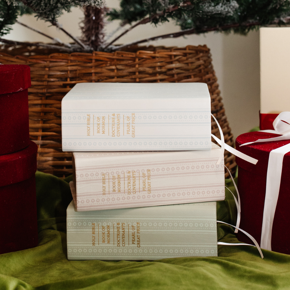 Hand-Bound Genuine Leather Quad - Cloud Ribbon - LDP-HB-RQ-CR