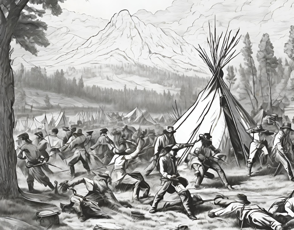 Battle Creek Massacre in which Brigham Young ordered the genocide of the Timpanogos People